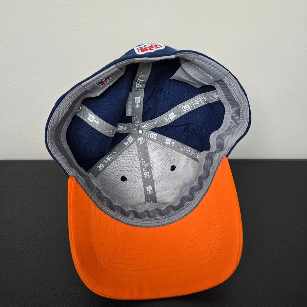 Denver Broncos Hat Cap Mens Large Blue M/L Logo NFL Football New Era 39Thirty - Picture 5 of 8